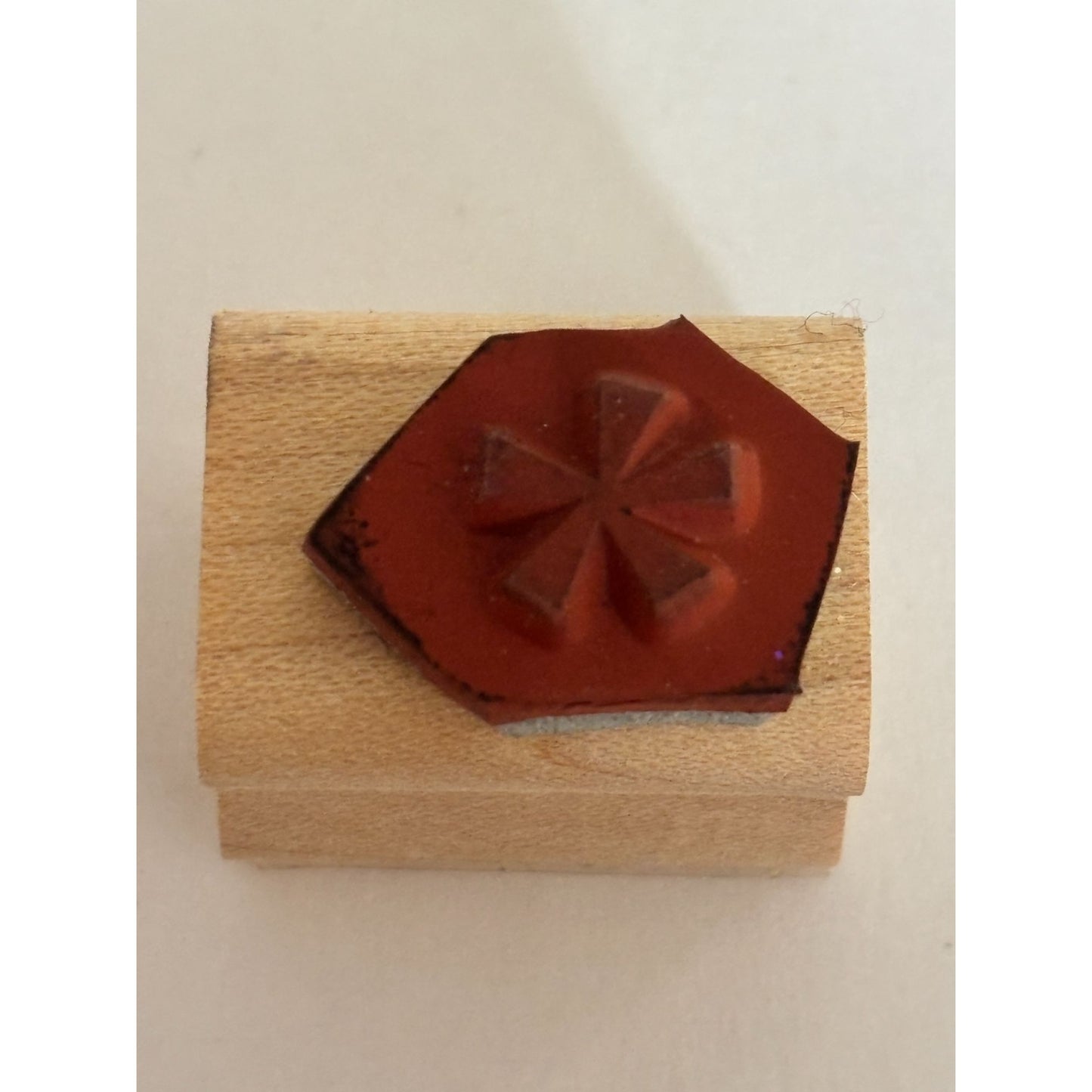 Stampin Up Rubber Stamp Asterisk Starburst Symbol Card Making Craft Wood Mounted