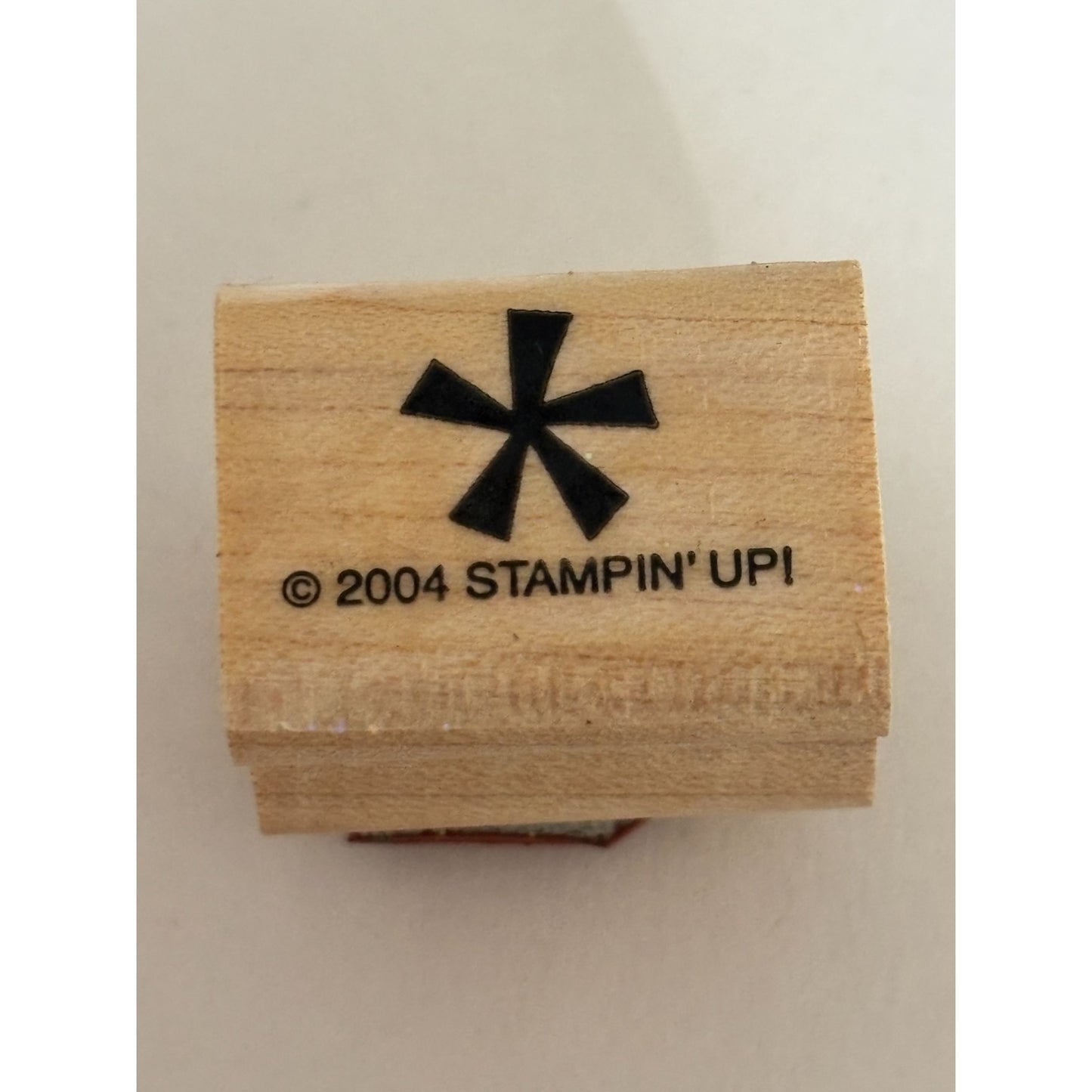 Stampin Up Rubber Stamp Asterisk Starburst Symbol Card Making Craft Wood Mounted