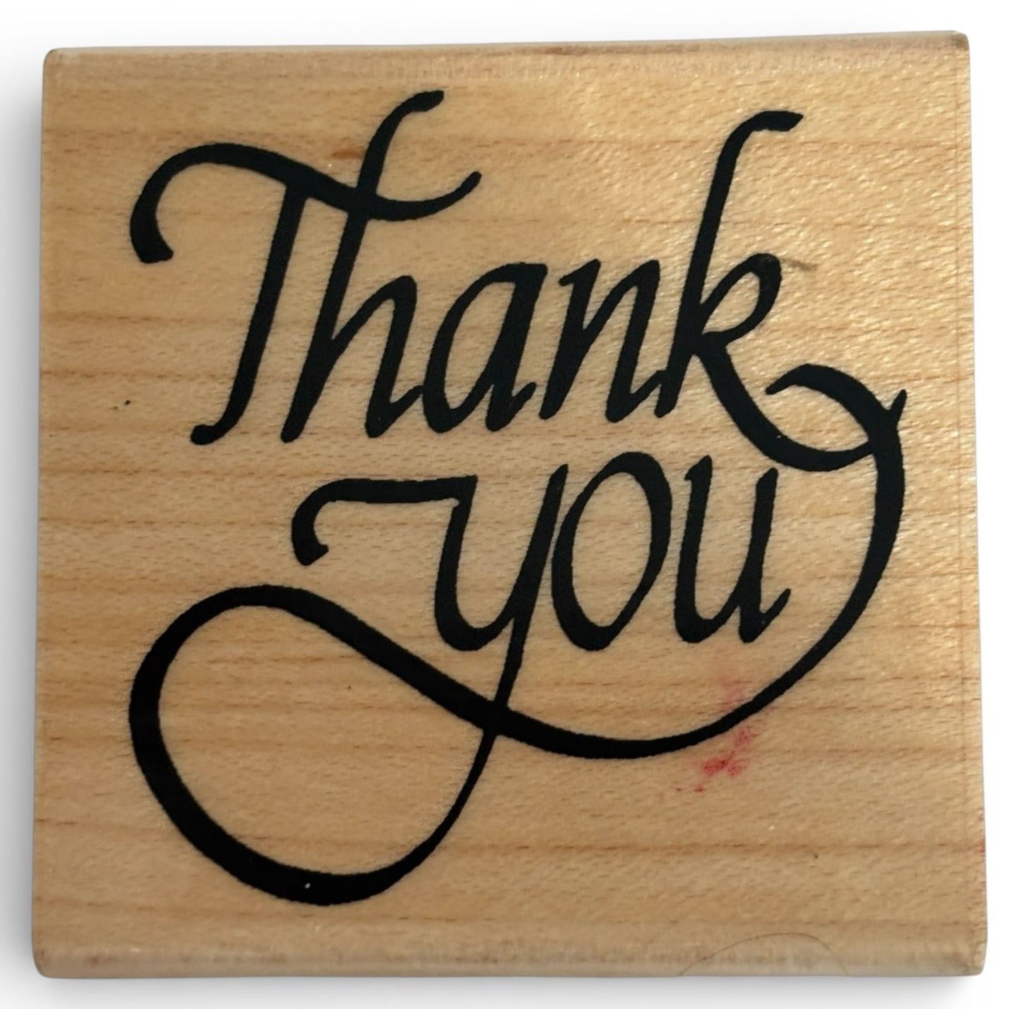 Stampendous Rubber Stamp Thank You Cardmaking Fancy Script Scrapbooking Supply Craft