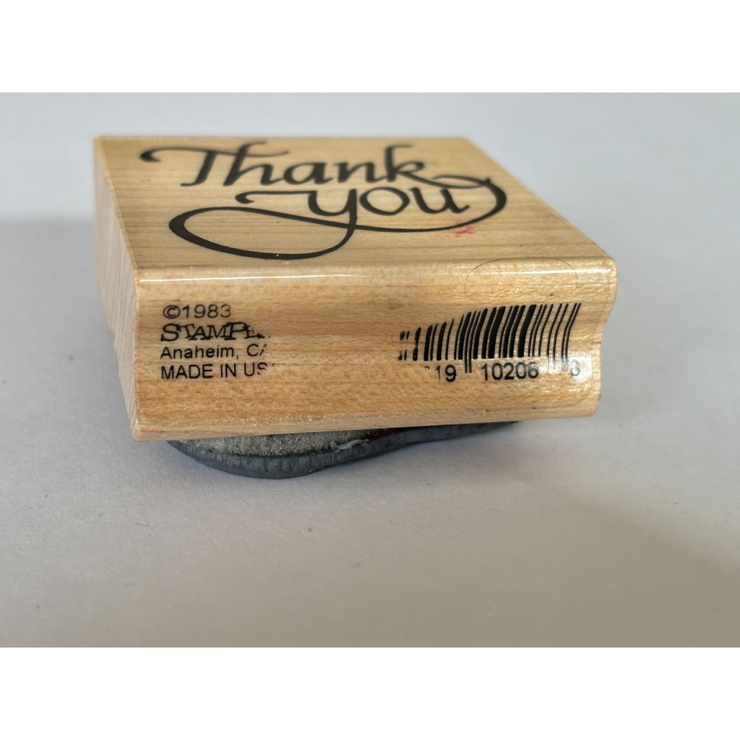Stampendous Rubber Stamp Thank You Cardmaking Fancy Script Scrapbooking Supply Craft