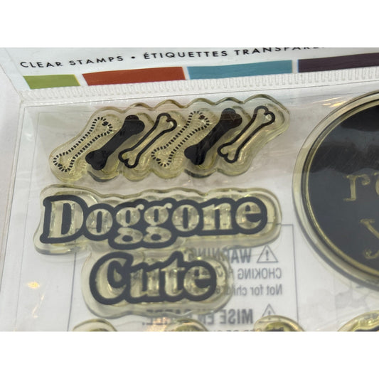 Image Tree Clear Stamps Set Dog Themed Woof I Ruff You Pun Love Doggone Cute Paw