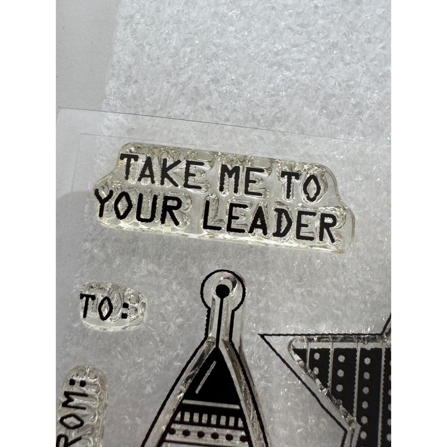 CTMH My Acrylix Acrylic Stamp Set Outta This World Robot Rocket Alien Ship C1523