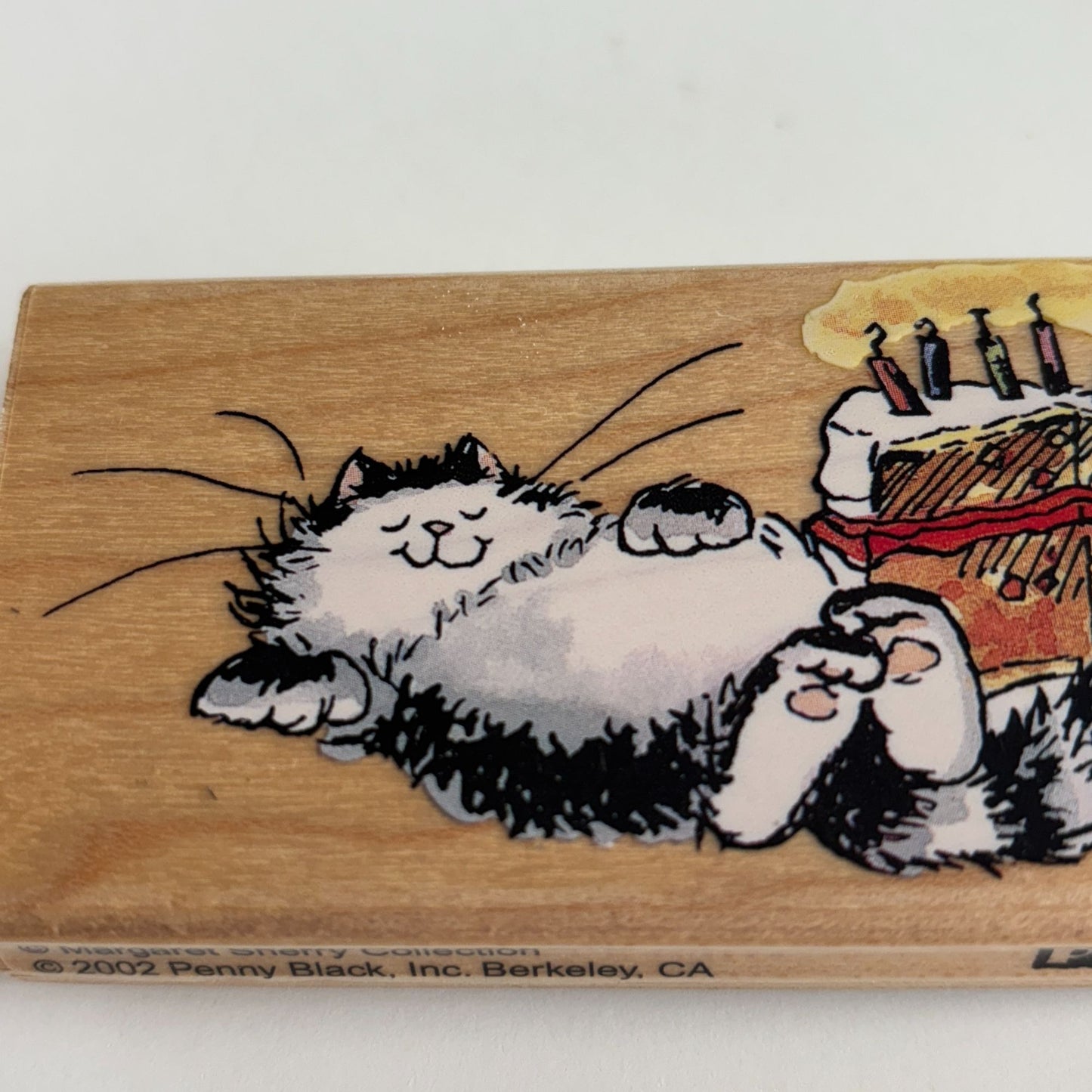 Penny Black Rubber Stamp Aftermath Cat Birthday Cake Candles Card Making Funny