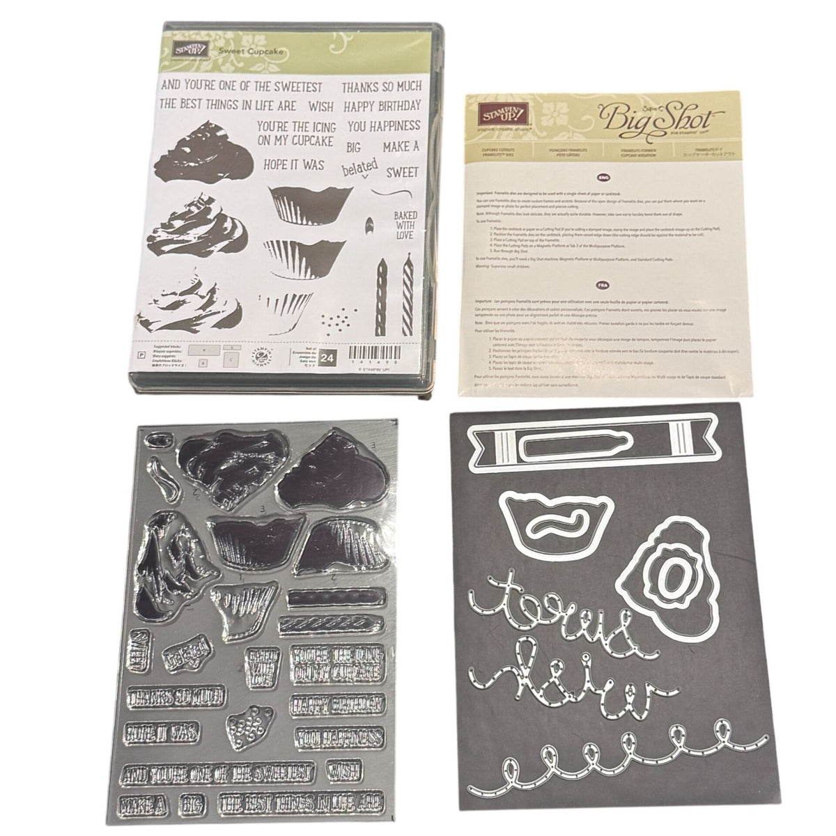 Stampin Up Sweet Cupcake Stamp Set and Framelits Dies Birthday Cake Cardmaking Baking Party Belated