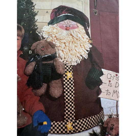 Butterick Sewing Pattern 6425 Porch Santa Reindeer Christmas Decorations Holiday