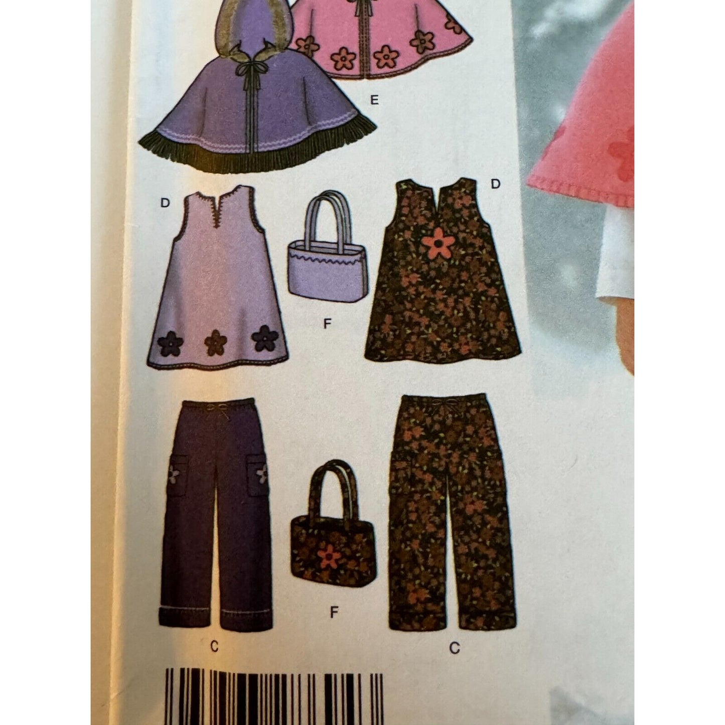 Simplicity 4809 Sewing Pattern Toddlers Winter Outfit Jumper Pants Capelet 1 2 3 4 UNCUT