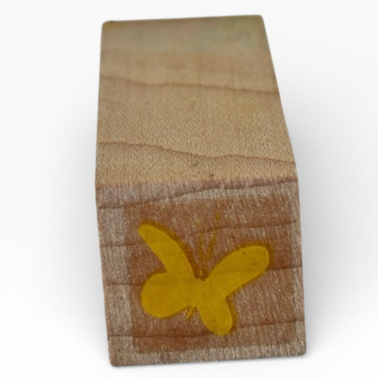 Small Butterfly Rubber Stamp Craft Card Making Wood Mounted