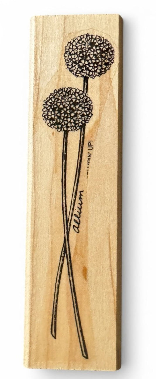 Stampin Up Rubber Stamp Allium Long Stemmed Flowers Floral Card Making Craft