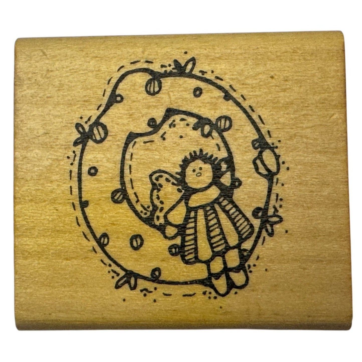 Hooks Lines and Inkers Rubber Stamp Letter O Dianne J Hook Wooden Block Crafting
