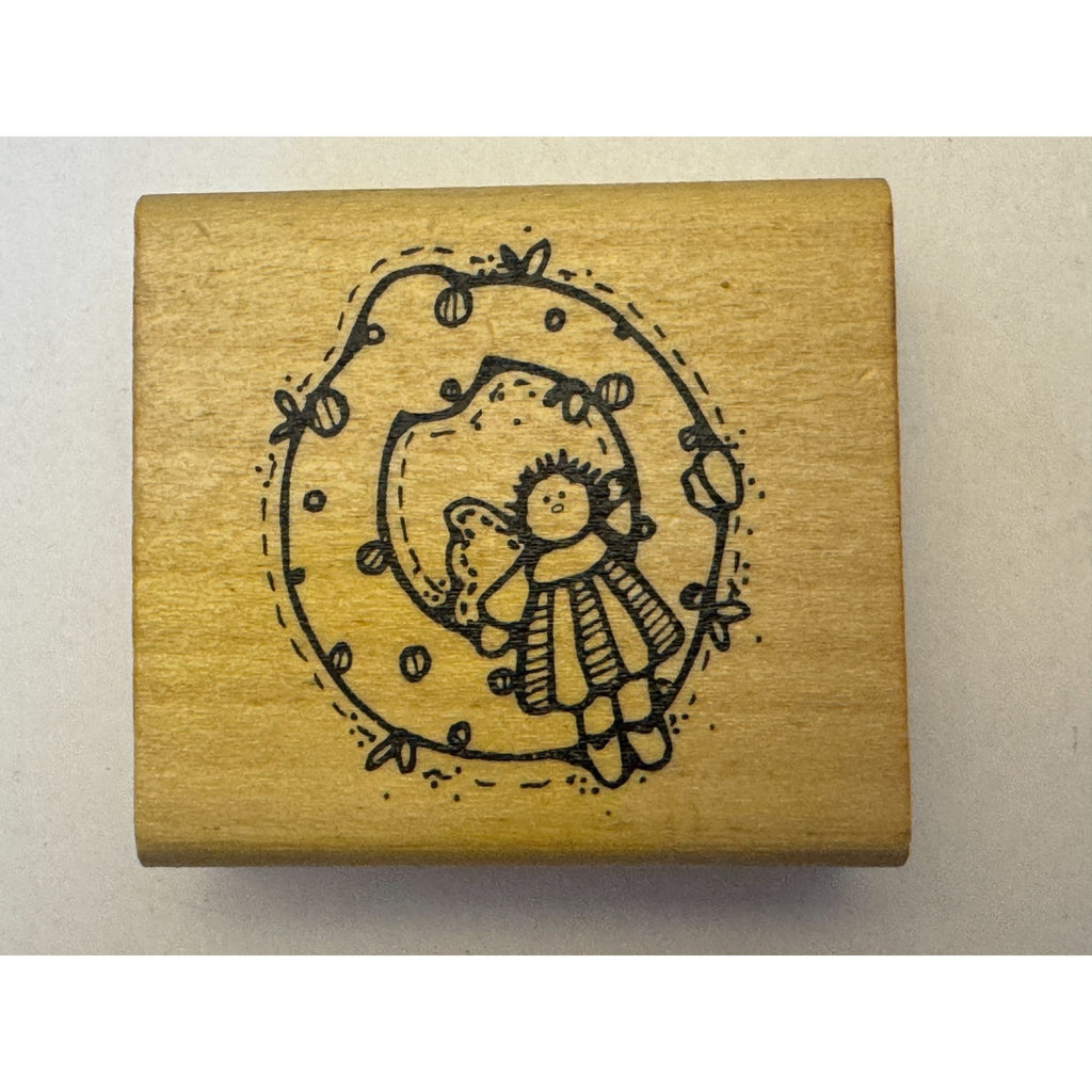 Hooks Lines and Inkers Rubber Stamp Letter O Dianne J Hook Wooden Block Crafting