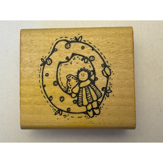 Hooks Lines and Inkers Rubber Stamp Letter O Dianne J Hook Wooden Block Crafting