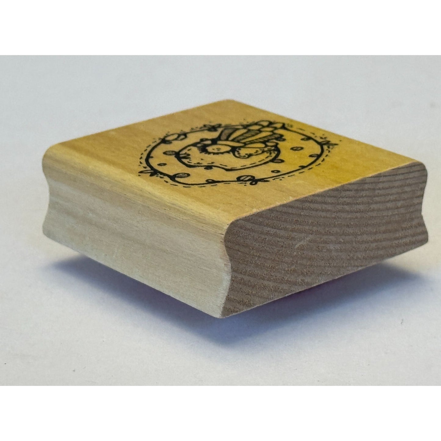 Hooks Lines and Inkers Rubber Stamp Letter O Dianne J Hook Wooden Block Crafting
