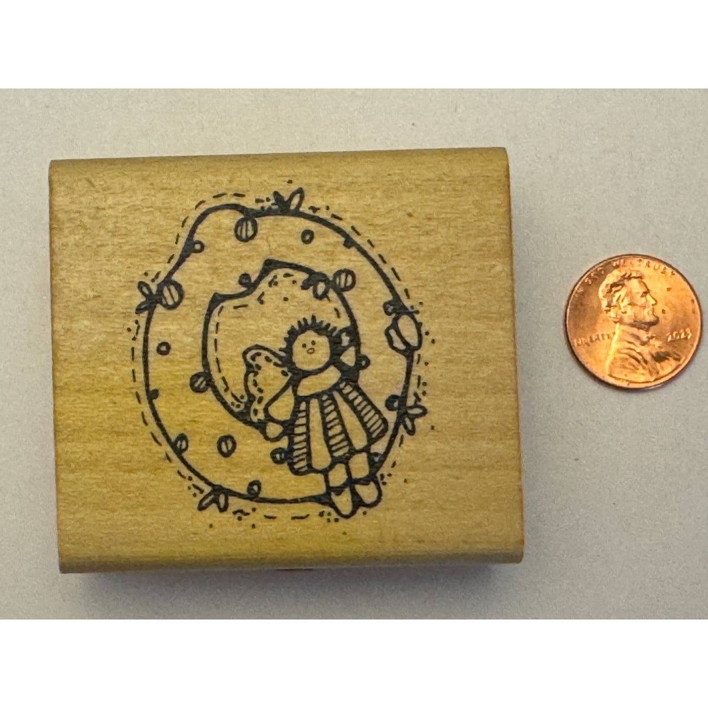 Hooks Lines and Inkers Rubber Stamp Letter O Dianne J Hook Wooden Block Crafting