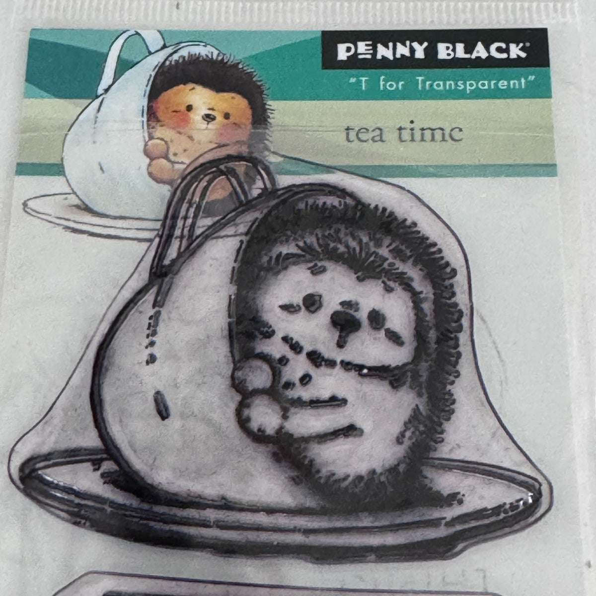 Penny Black Tea Time Transparent Clear Stamps and Creative Metal Die Hedgehog Cardmaking Invitation