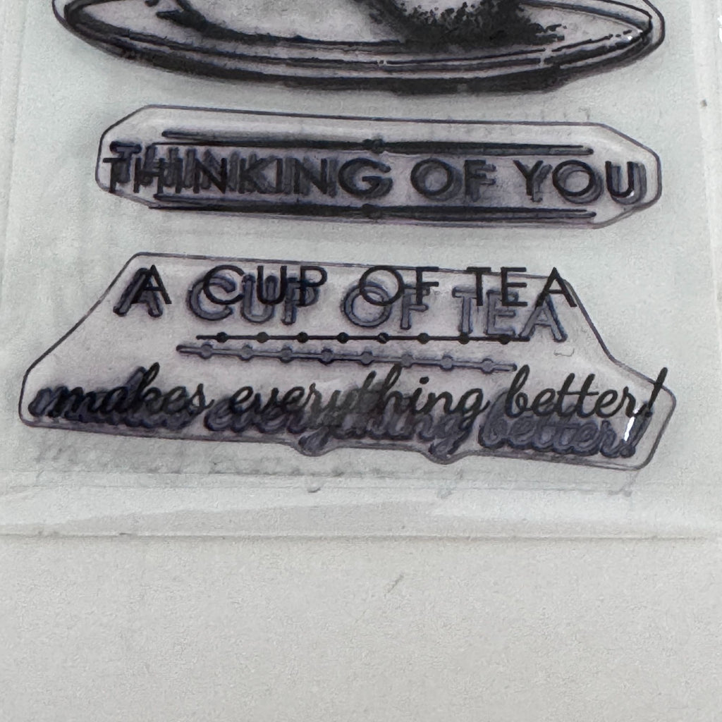 Penny Black Tea Time Transparent Clear Stamps and Creative Metal Die Hedgehog Cardmaking Invitation