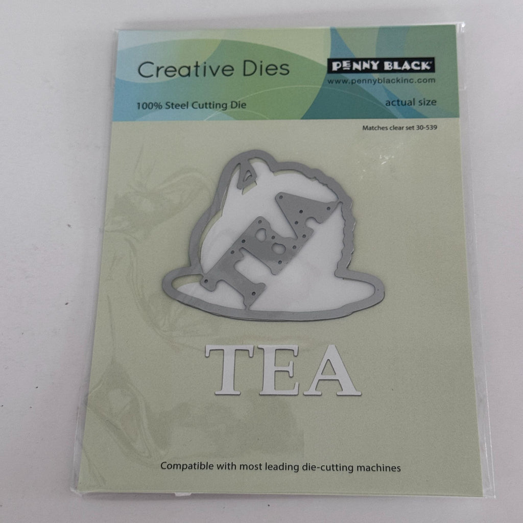Penny Black Tea Time Transparent Clear Stamps and Creative Metal Die Hedgehog Cardmaking Invitation