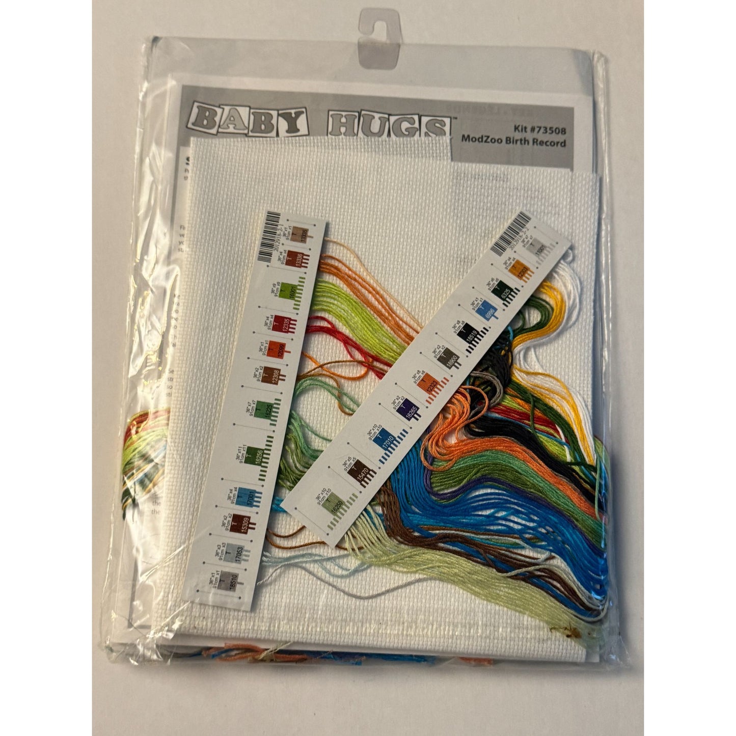 Dimensions Baby Hugs Cross Stitch Kit ModZoo Birth Record Animal Elephant Monkey