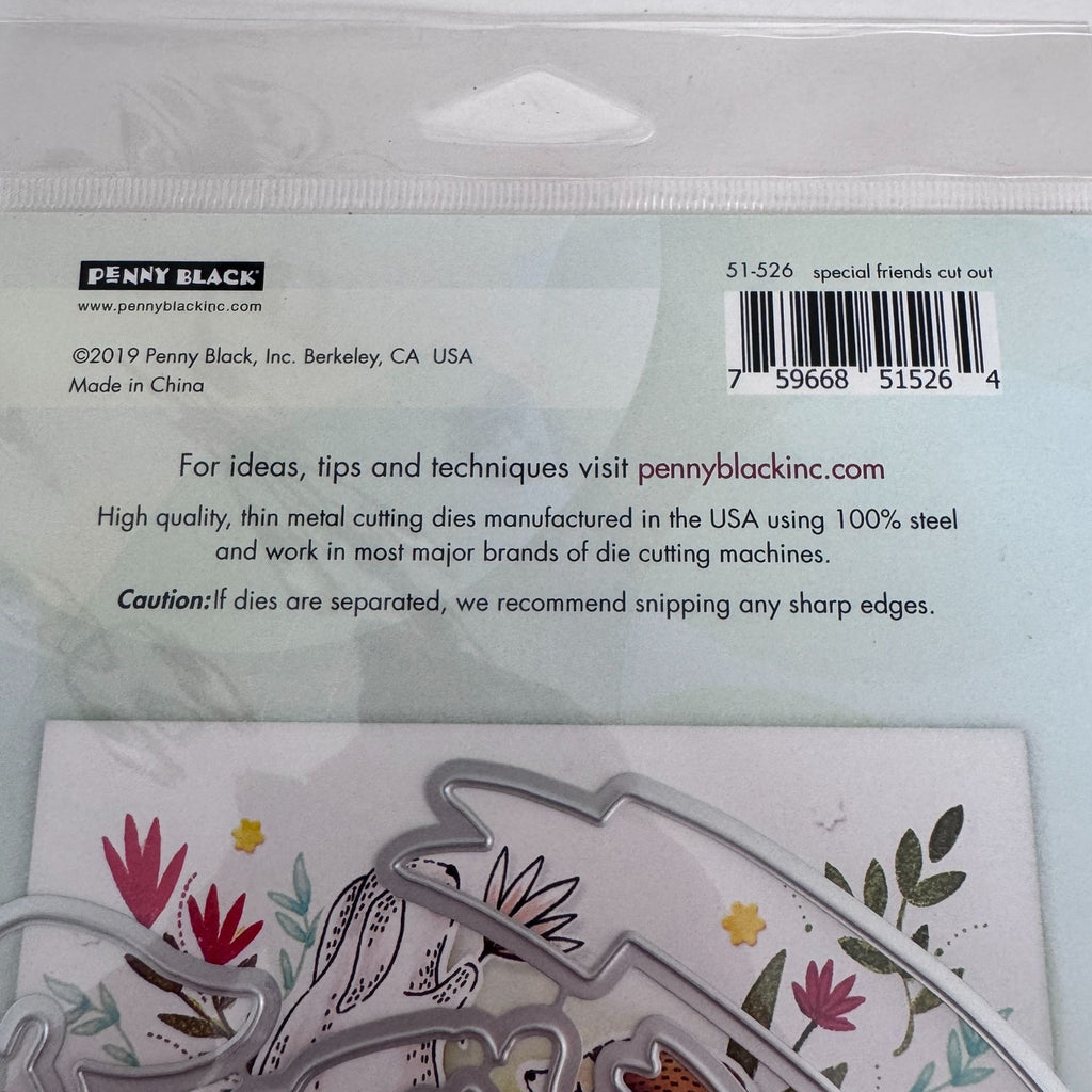 Penny Black Creative Dies Special Friends Woodland Animals Bunny Rabbit Squirrel Banner Steel Die