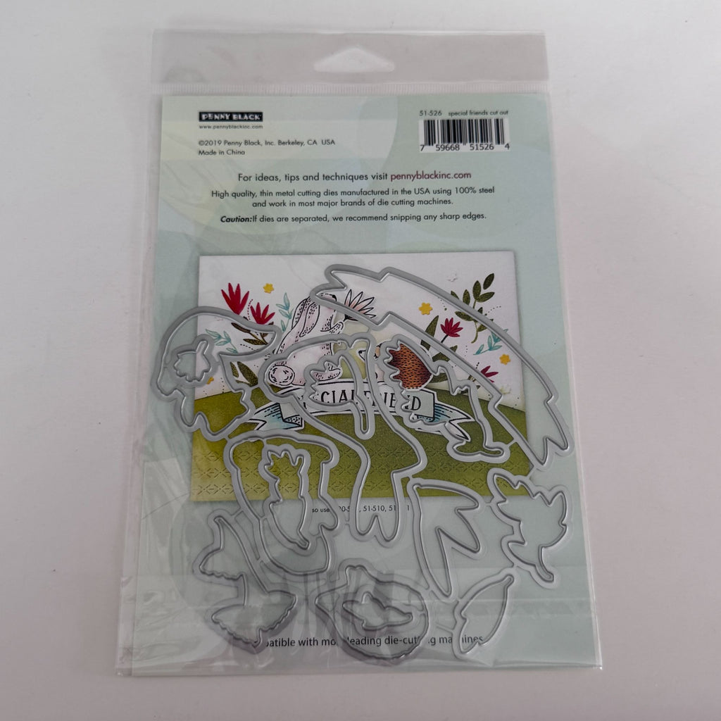 Penny Black Creative Dies Special Friends Woodland Animals Bunny Rabbit Squirrel Banner Steel Die