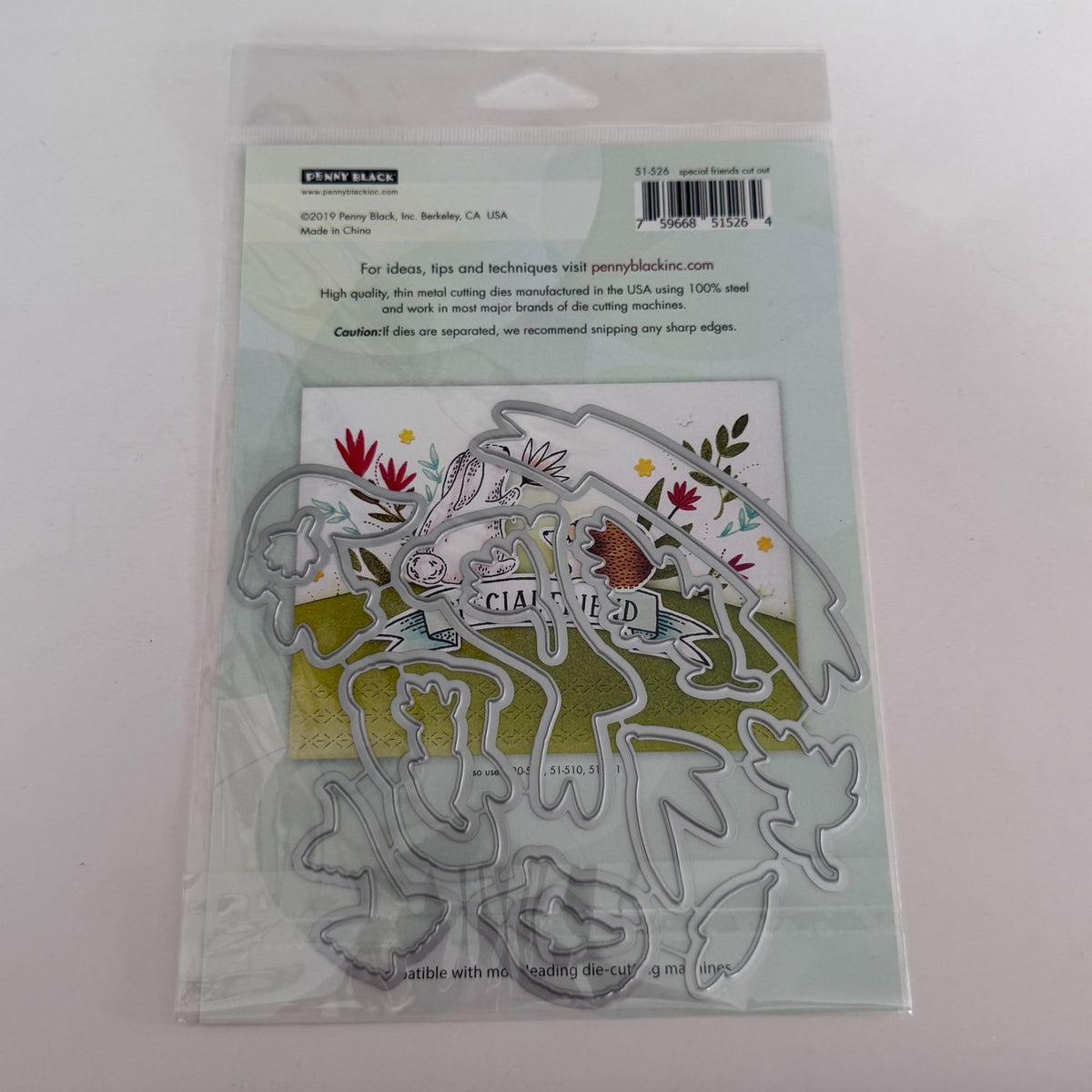 Penny Black Creative Dies Special Friends Woodland Animals Bunny Rabbit Squirrel Banner Steel Die