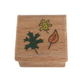 Happen Stamps Rubber Stamp Fall Leaves Trio Oak Elm Autumn Nature Thanksgiving