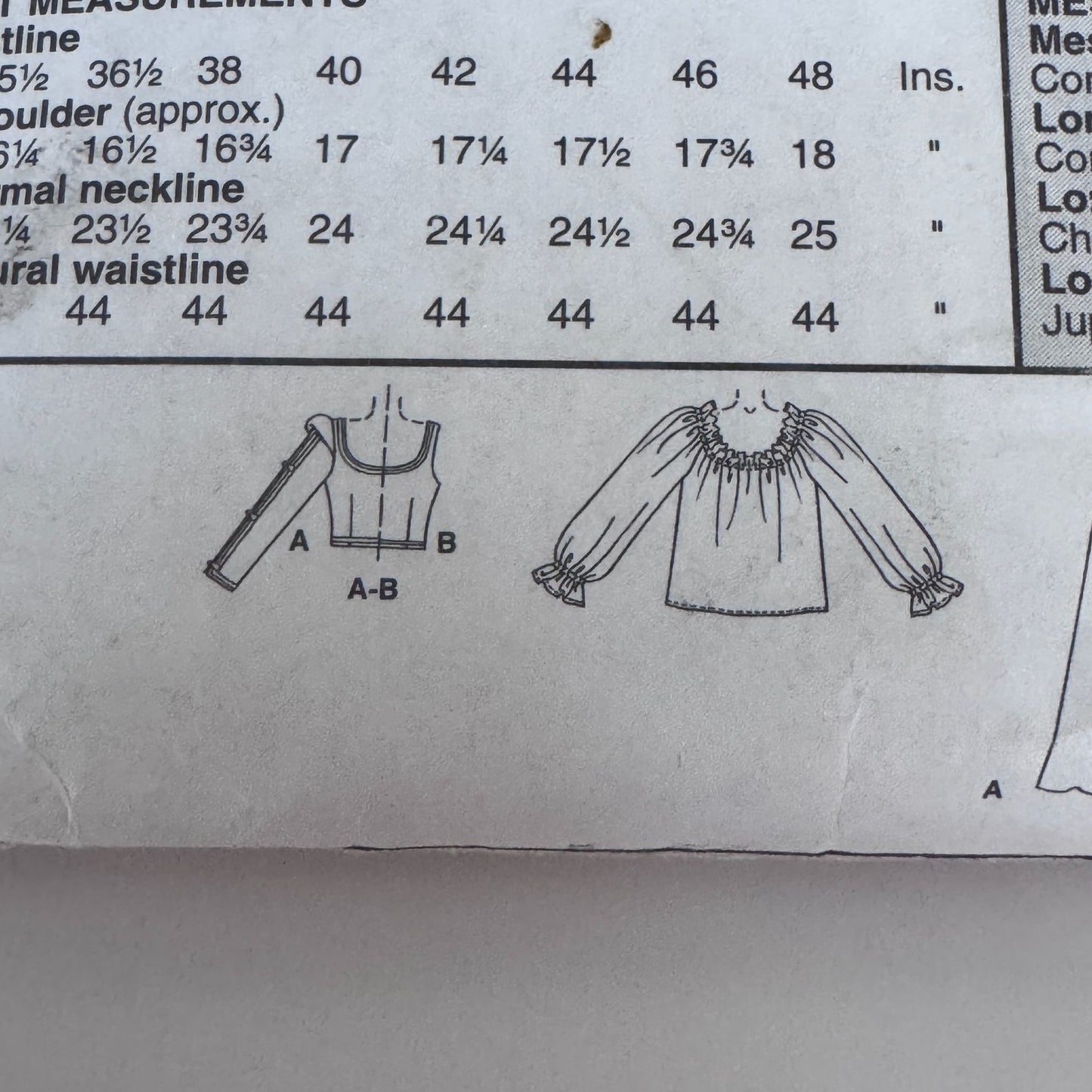McCalls Sewing Pattern 2793 Elizabethan Costume Renaissance Dress Peasant Outfit Uncut 12-16