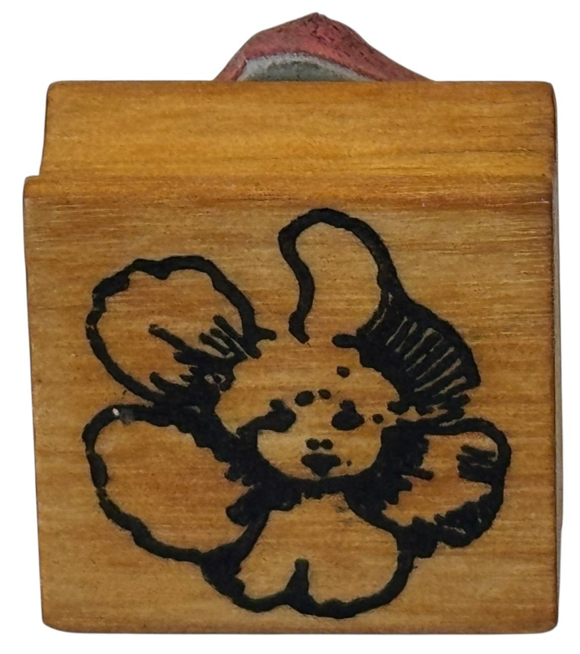 Top Drawer Rubber Stamp Pansy Flower Angel Face Whimsical Anthropomorphic Satire