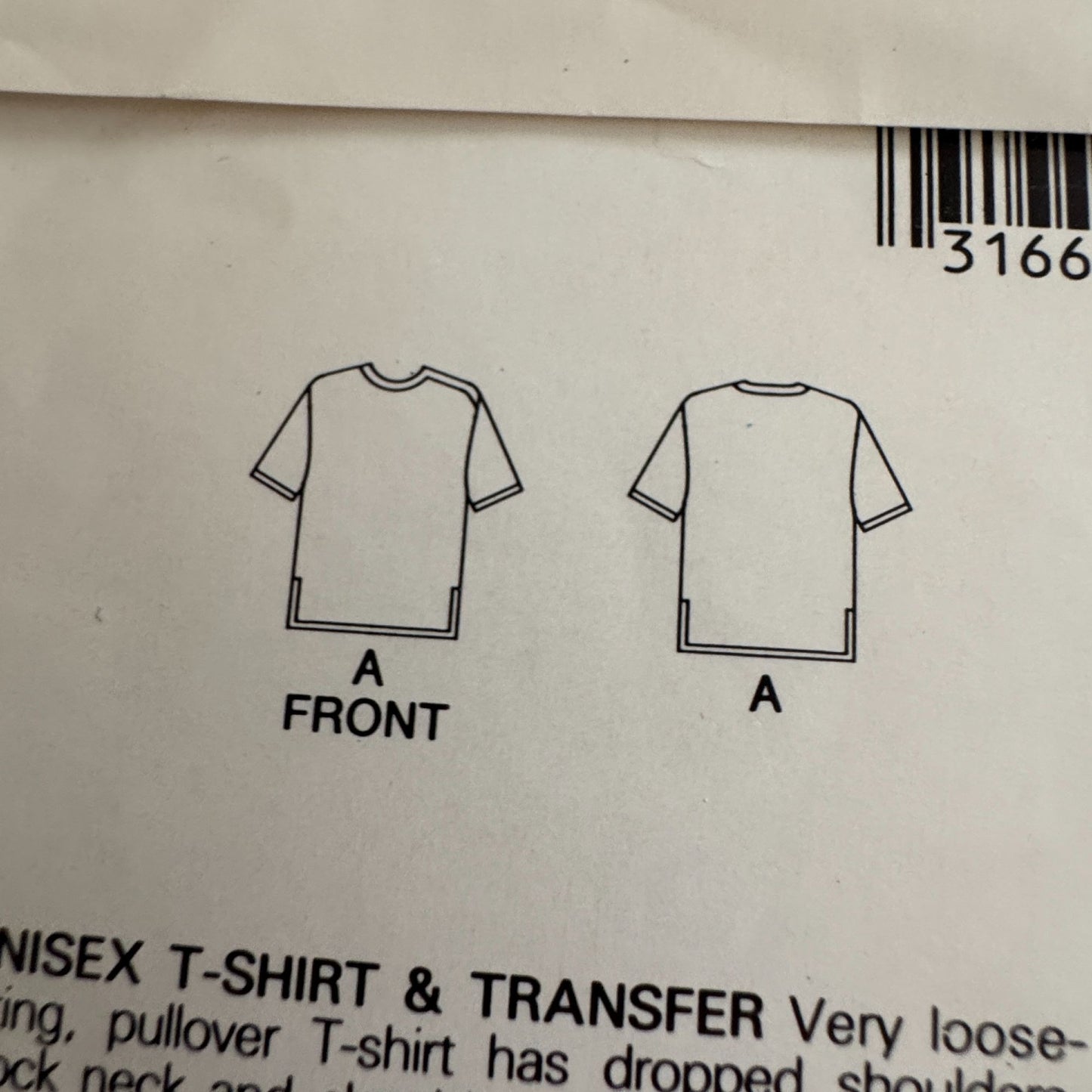 Butterick Sewing Pattern 499 Liberty Centennial 1986 Statue of Liberty T-Shirt