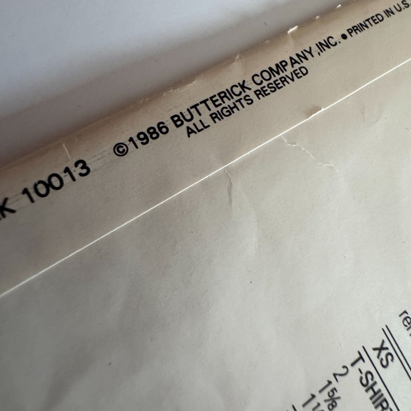 Butterick Sewing Pattern 499 Liberty Centennial 1986 Statue of Liberty T-Shirt