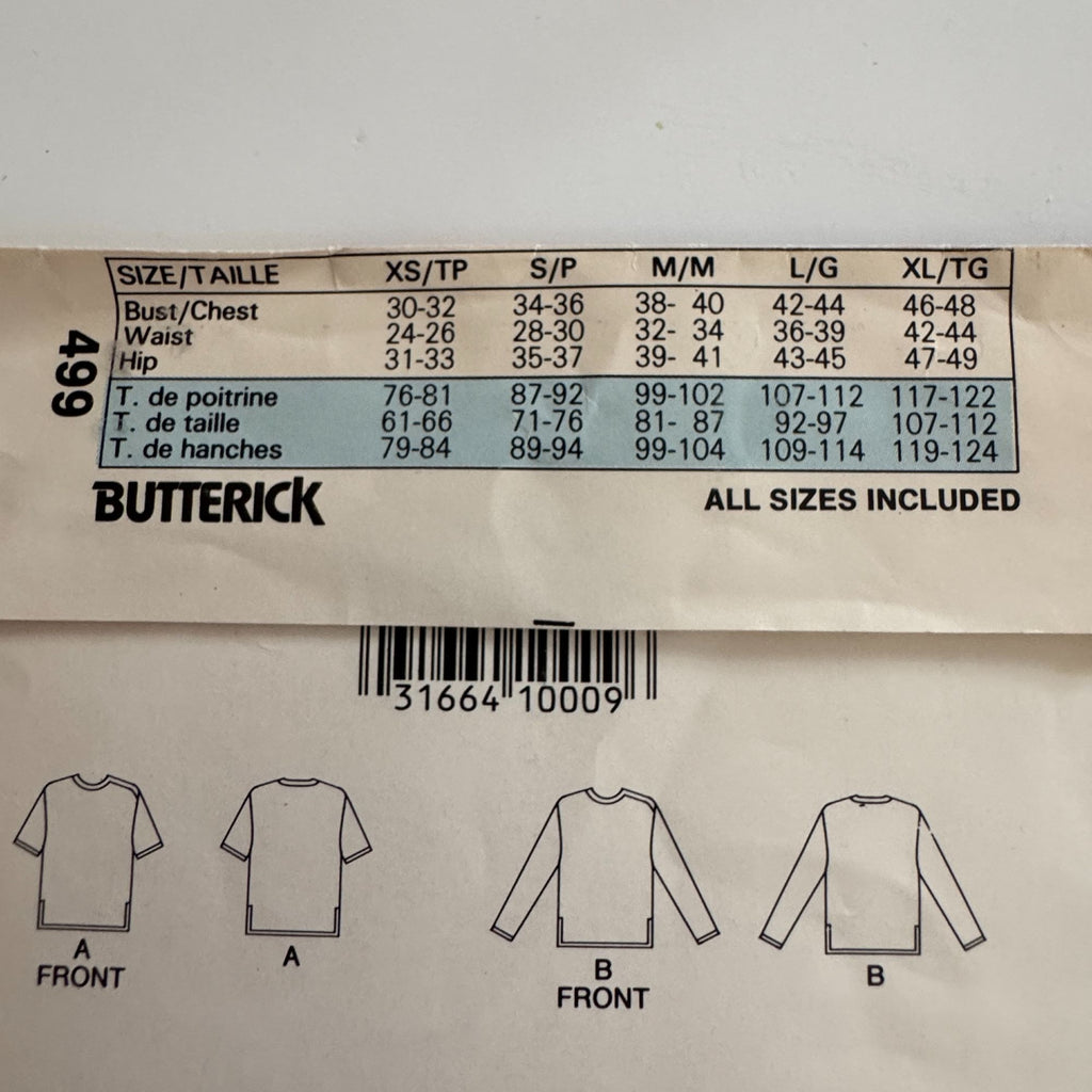 Butterick Sewing Pattern 499 Liberty Centennial 1986 Statue of Liberty T-Shirt