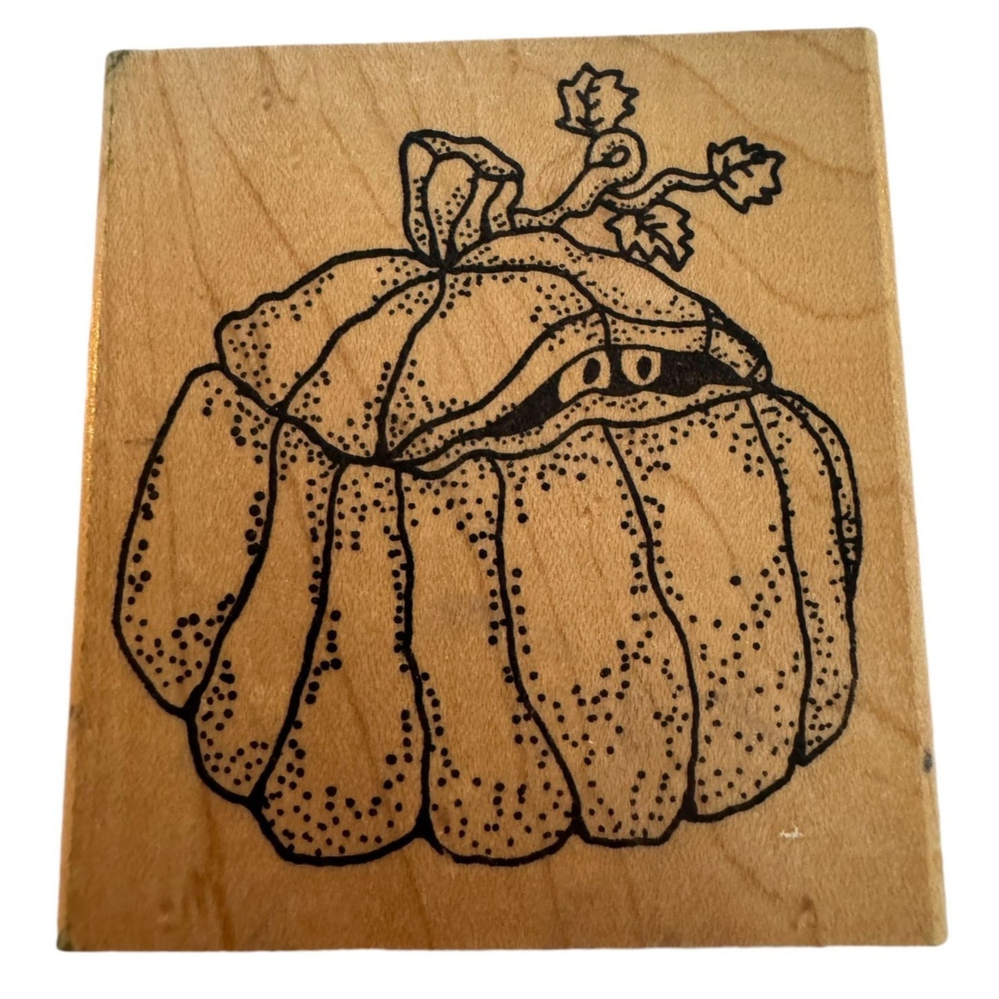 Azadi Earles Rubber Stamp Halloween Pumpkin with Eyes Spooky Fall Card Making