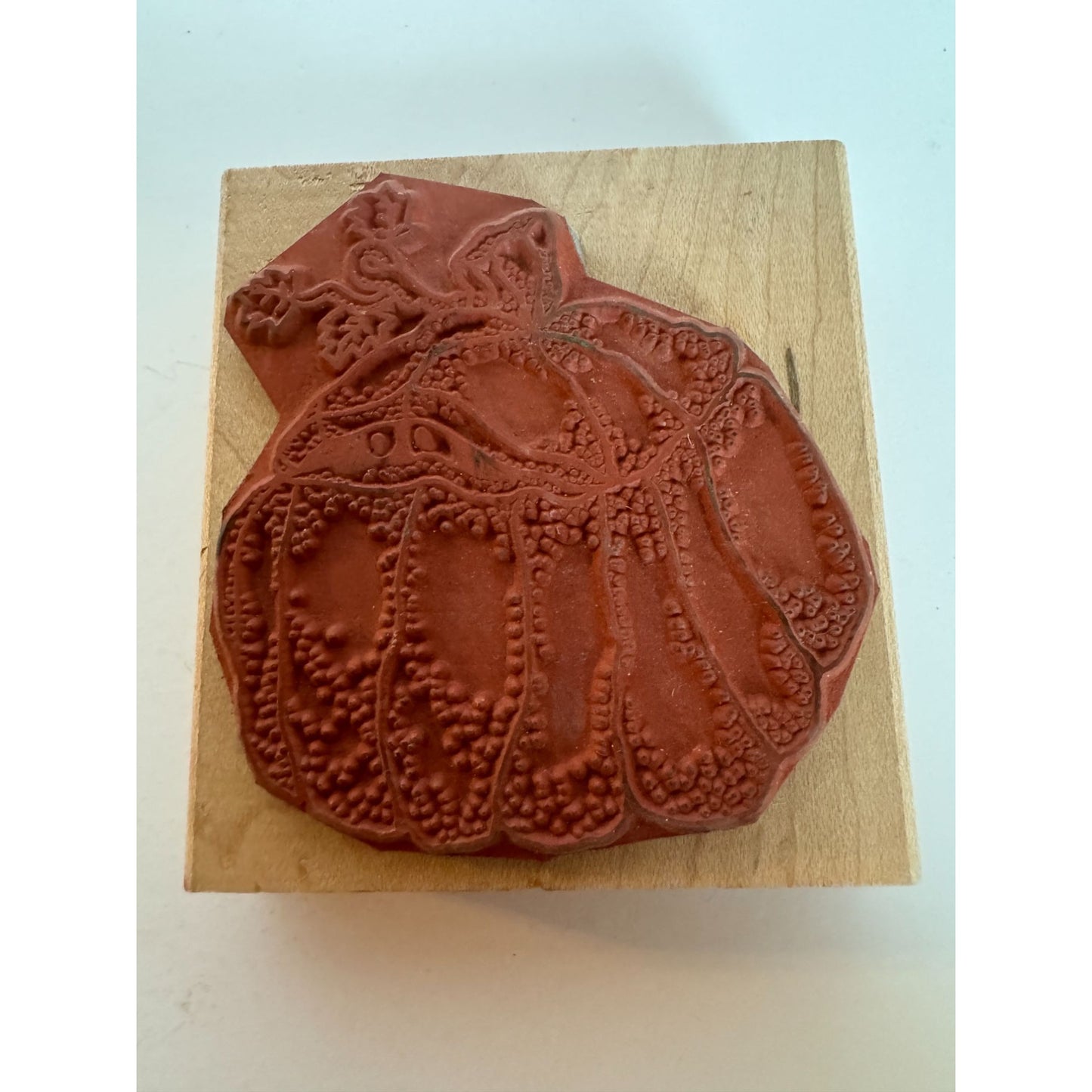 Azadi Earles Rubber Stamp Halloween Pumpkin with Eyes Spooky Fall Card Making