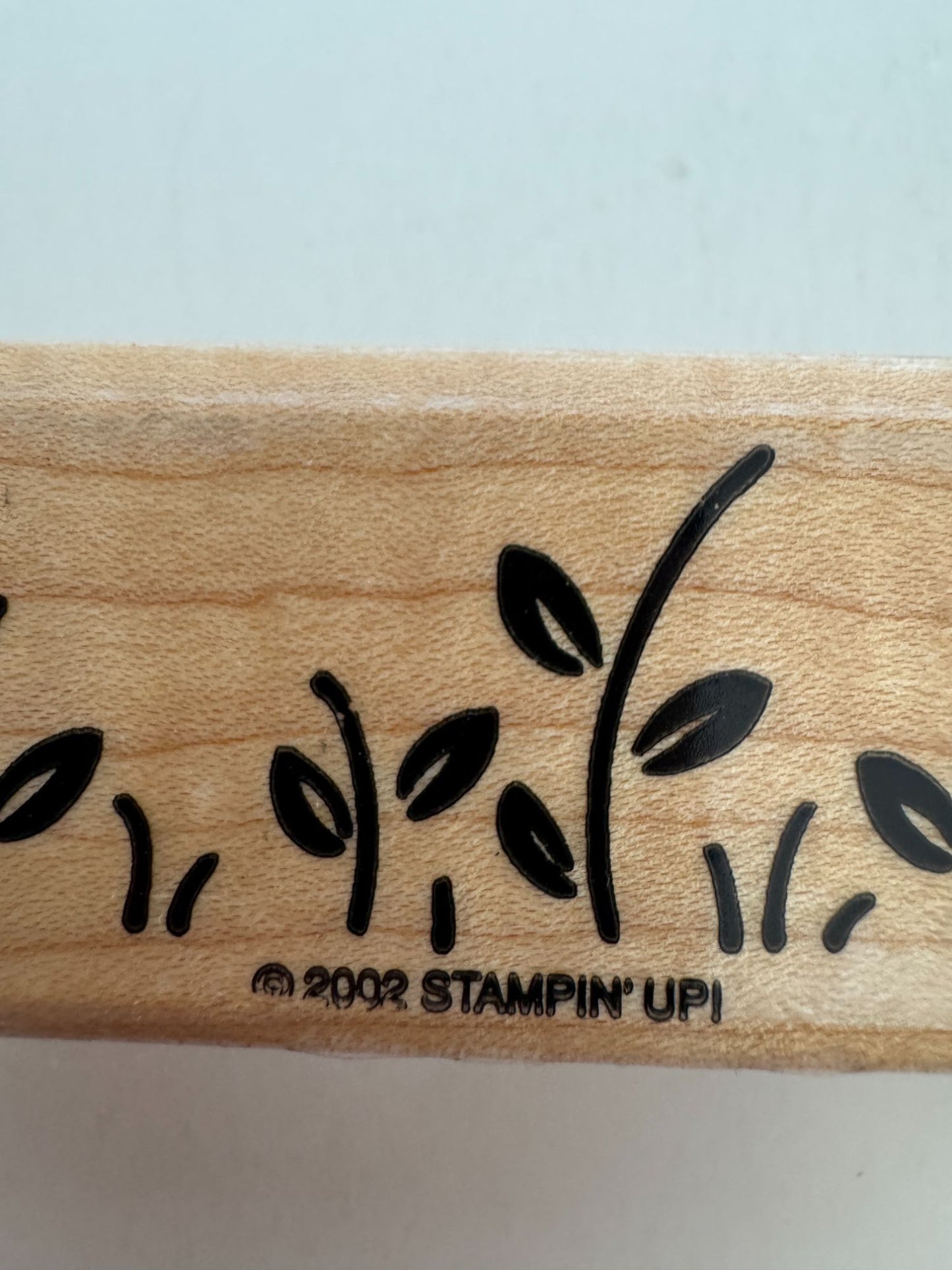 Stampin Up Rubber Stamp Border Flower Stems Landscape Scene Maker Spring Flowers