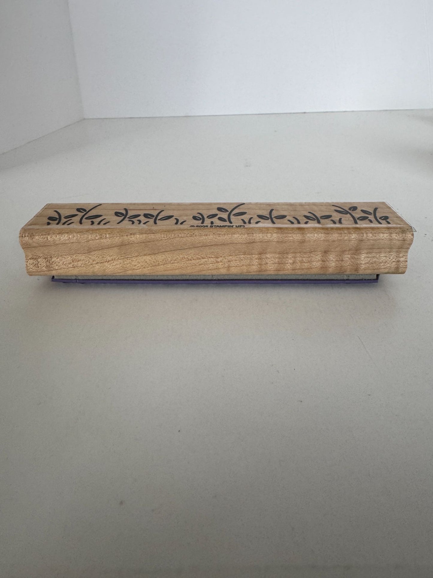 Stampin Up Rubber Stamp Border Flower Stems Landscape Scene Maker Spring Flowers