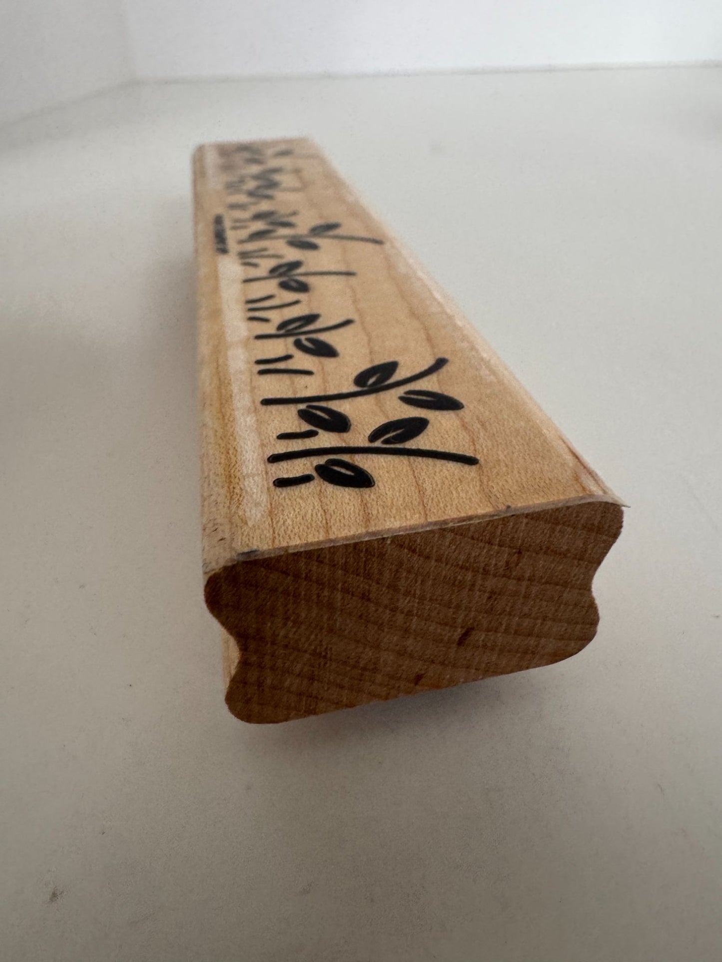 Stampin Up Rubber Stamp Border Flower Stems Landscape Scene Maker Spring Flowers