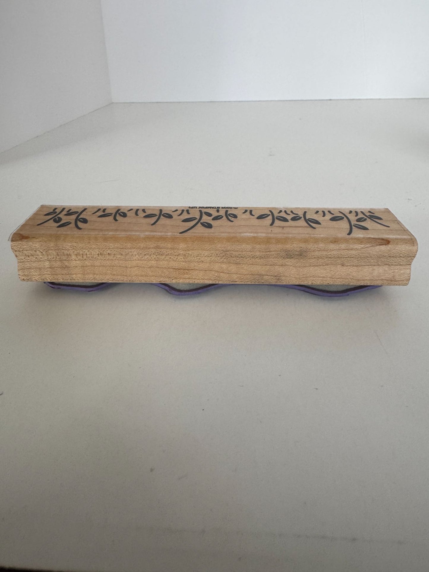 Stampin Up Rubber Stamp Border Flower Stems Landscape Scene Maker Spring Flowers