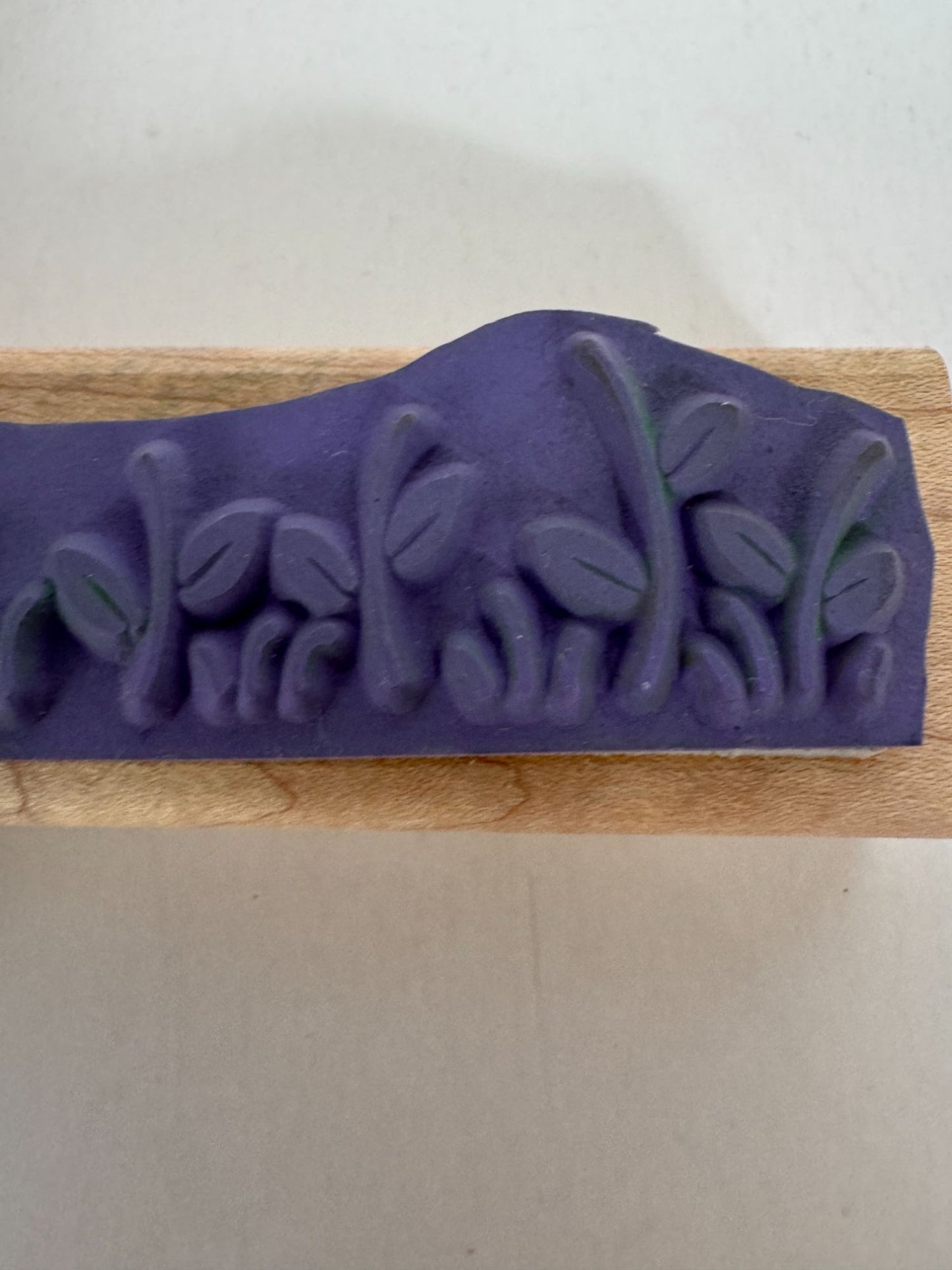 Stampin Up Rubber Stamp Border Flower Stems Landscape Scene Maker Spring Flowers