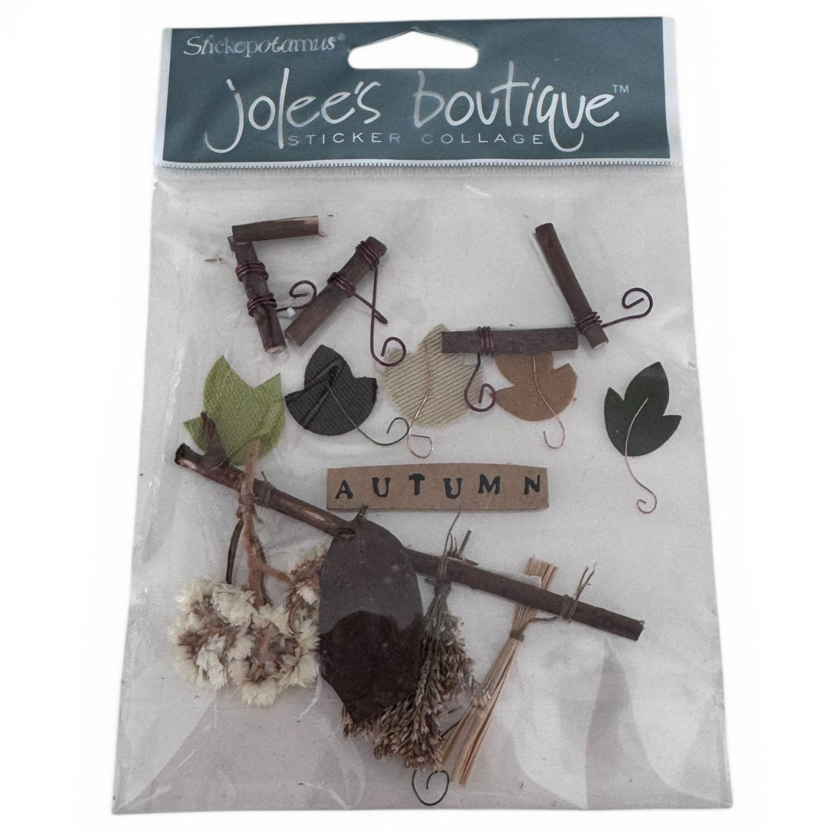 Jolees Boutique Stickers Fall Season Twigs Natural Scrapbook Embellishments Rustic Autumn Junk Journaling
