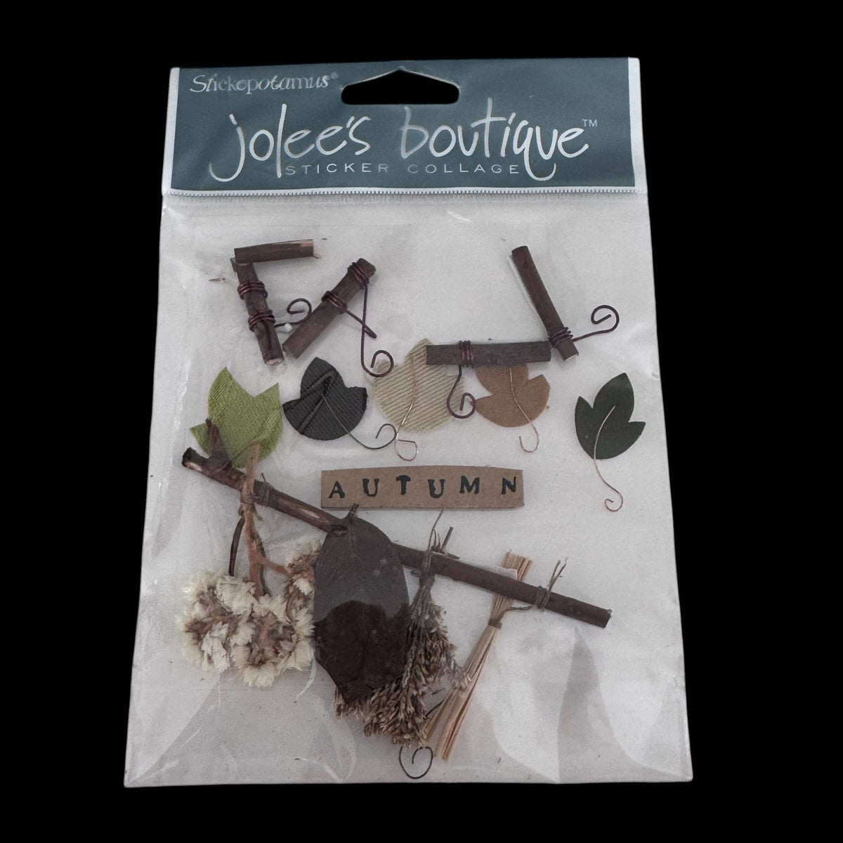 Jolees Boutique Stickers Fall Season Twigs Natural Scrapbook Embellishments Rustic Autumn Junk Journaling