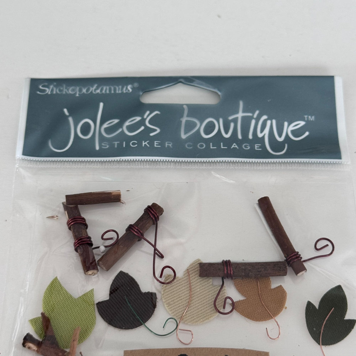 Jolees Boutique Stickers Fall Season Twigs Natural Scrapbook Embellishments Rustic Autumn Junk Journaling