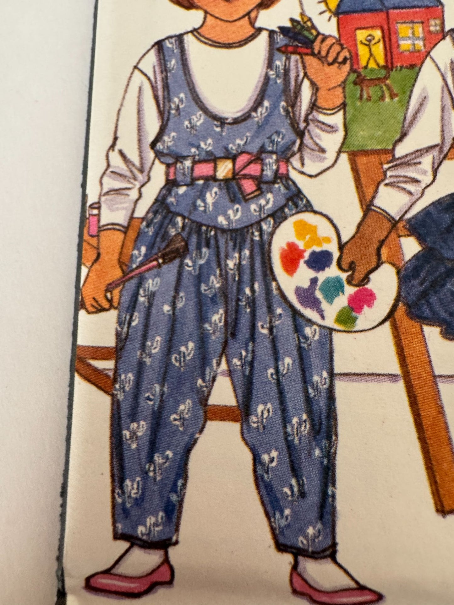 Butterick Sewing Pattern 5075 Busybodies Jumper Jumpsuit Shirt Girls 2 3 4 1990