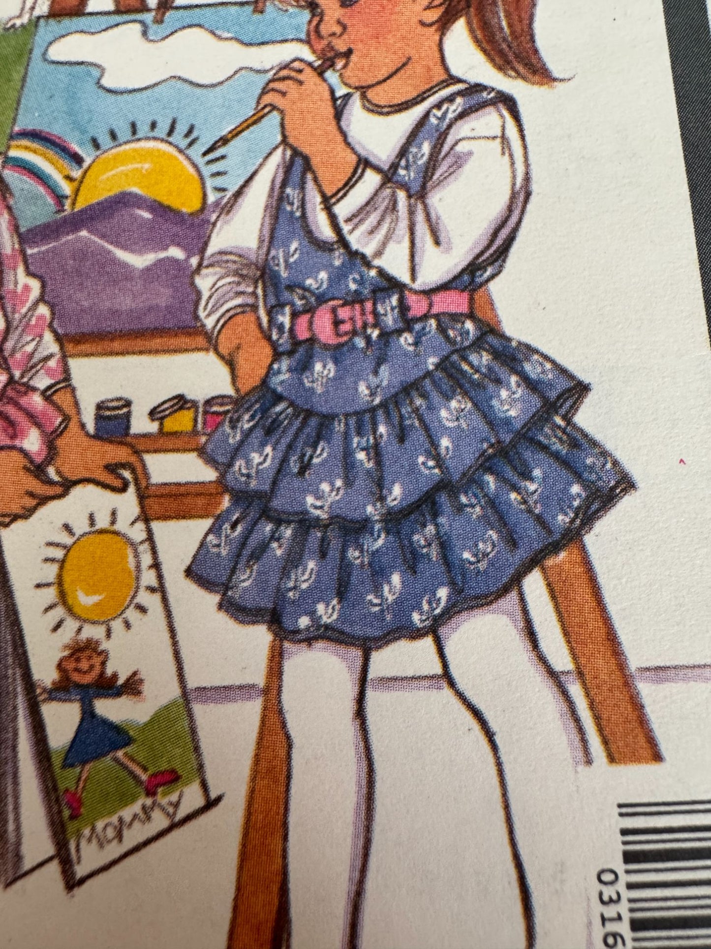 Butterick Sewing Pattern 5075 Busybodies Jumper Jumpsuit Shirt Girls 2 3 4 1990