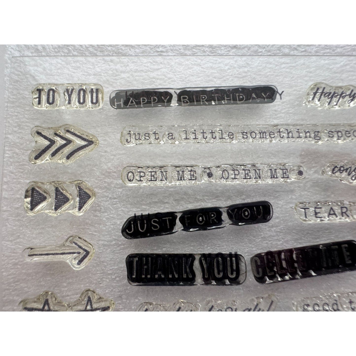 CTMH My Acrylix Acrylic Stamp Set Just a Little Something Gift Tag Card Making