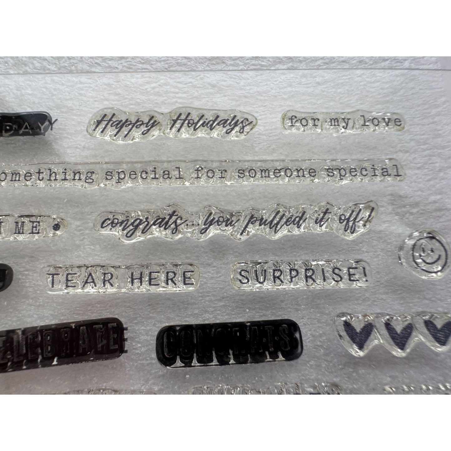 CTMH My Acrylix Acrylic Stamp Set Just a Little Something Gift Tag Card Making