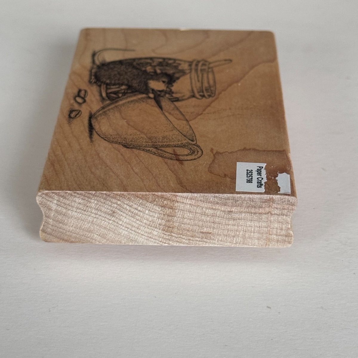 House Mouse Rubber Stamp Brew-Tiful Day Spellbinders Coffee Invitation Drink Cardmaking Caffeine Funny Wood