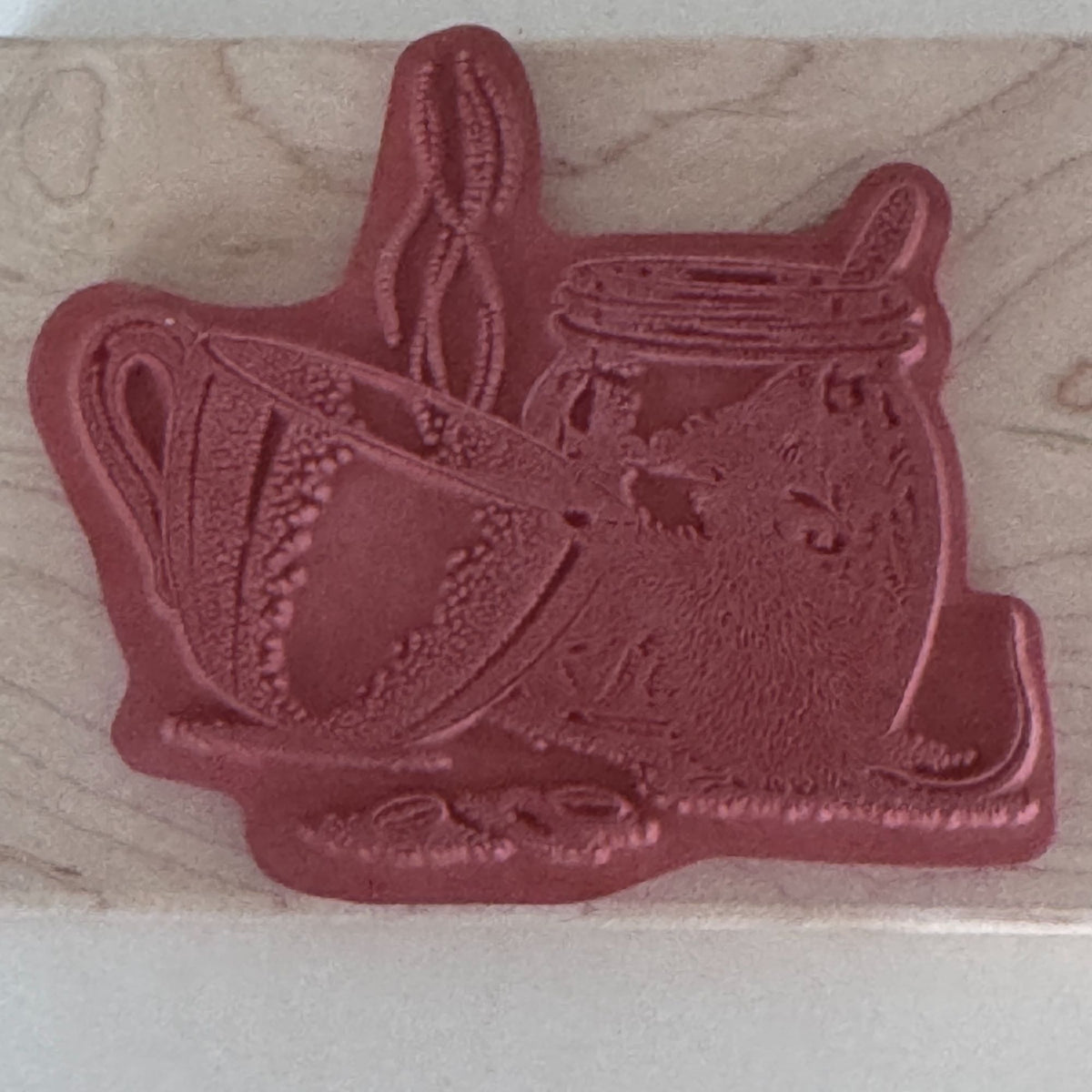 House Mouse Rubber Stamp Brew-Tiful Day Spellbinders Coffee Invitation Drink Cardmaking Caffeine Funny Wood