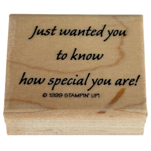 Stampin Up Rubber Stamp Friendship Card Making Words Friend Special Craft Wooden