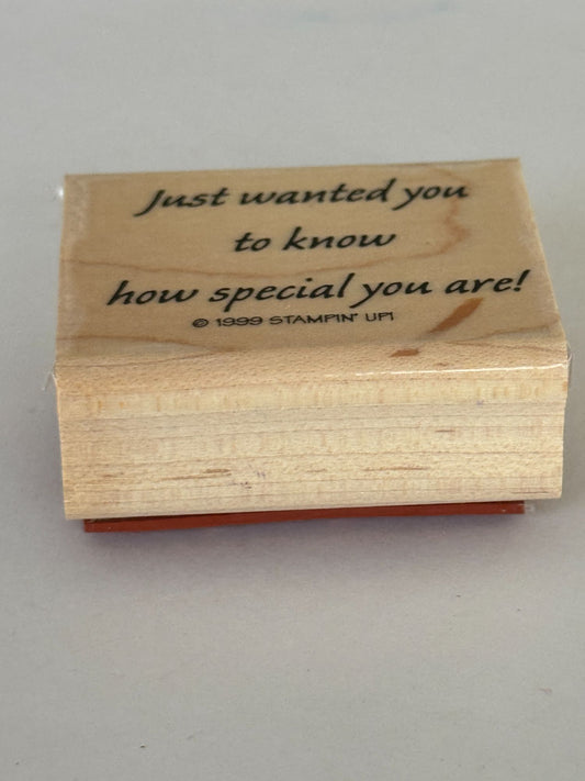 Stampin Up Rubber Stamp Friendship Card Making Words Friend Special Craft Wooden