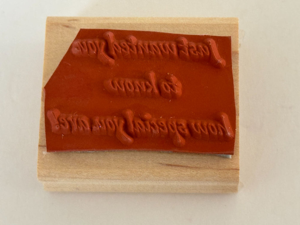 Stampin Up Rubber Stamp Friendship Card Making Words Friend Special Craft Wooden