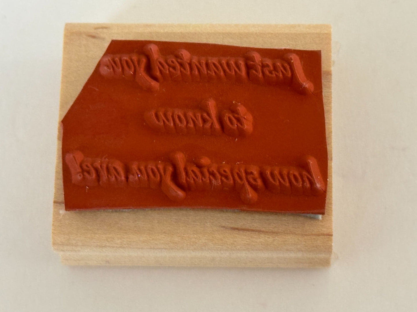 Stampin Up Rubber Stamp Friendship Card Making Words Friend Special Craft Wooden